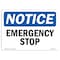 Signmission OSHA Notice, 5" Height, Emergency Stop Sign, 7" X 5", Landscape OS-NS-D-57-L-11920 - alternate 1